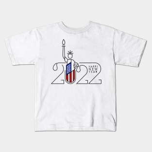 USA Happy New Year Kids T-Shirt